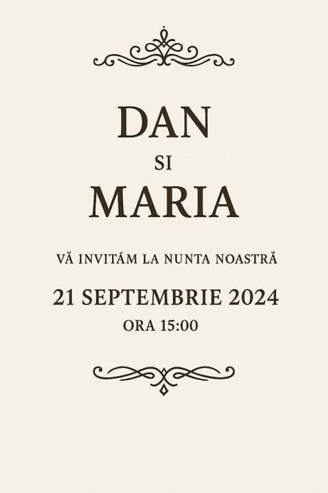 Invitatie nunta personalizata